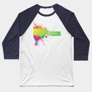 Colour splash abstract cool design Baseball T-Shirt